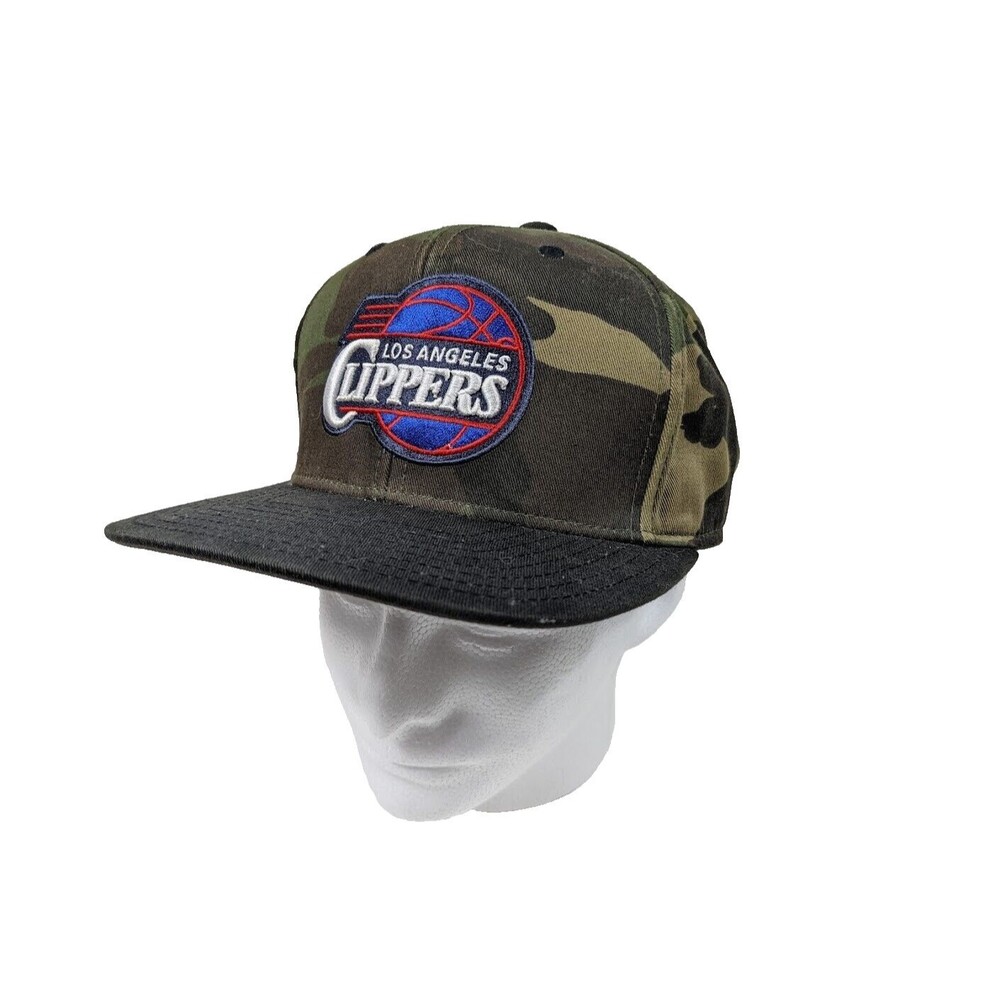 Los Angeles Clippers Camo‎ Snapback Hat Flat Brim NBA Basketball Cap RARE